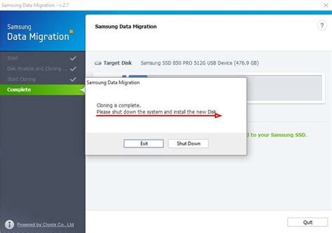 samsung data migration clone won't boot